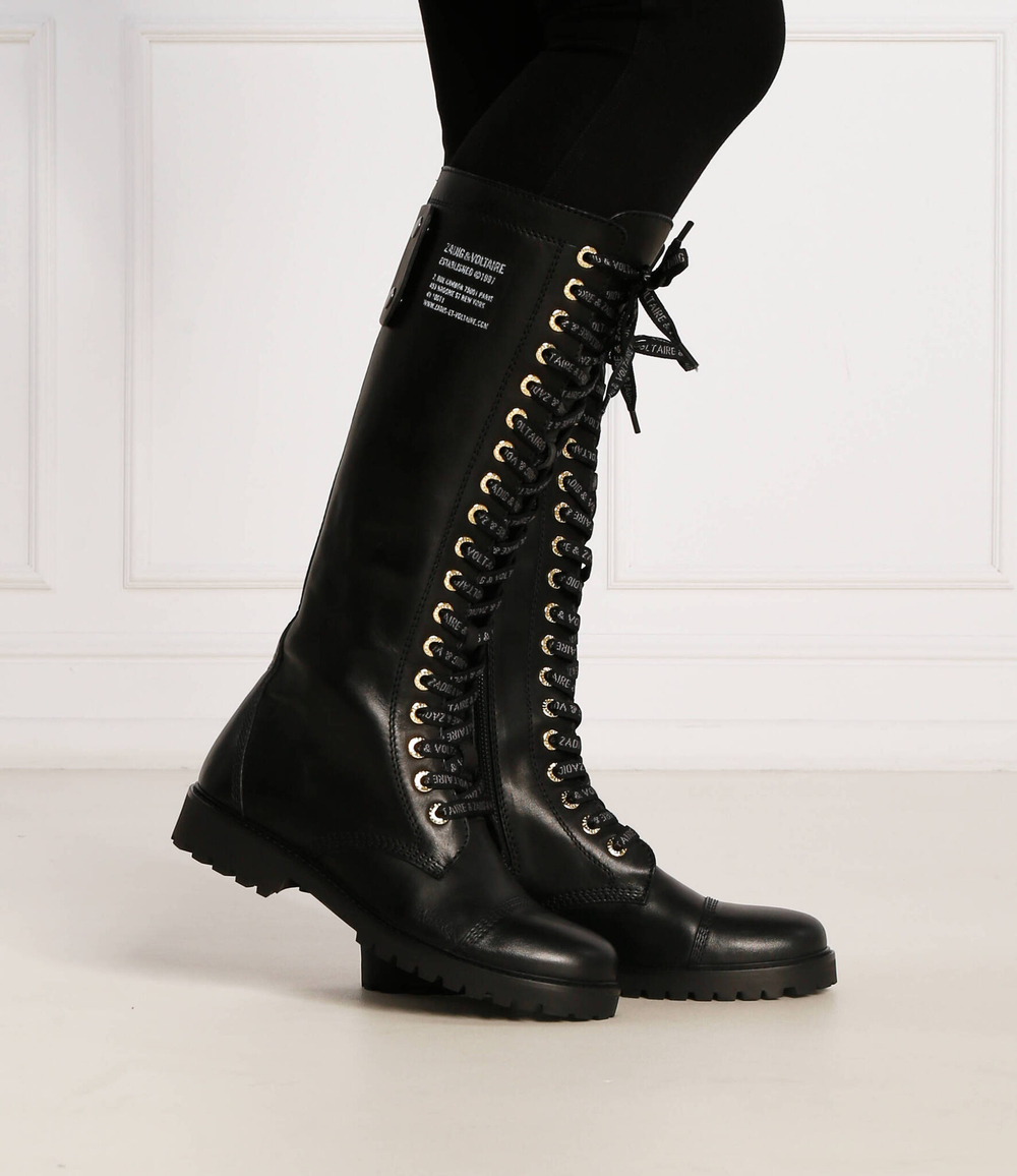 Кожаные офицерские сапоги Zadig&Voltaire - черный(SWCT00101)