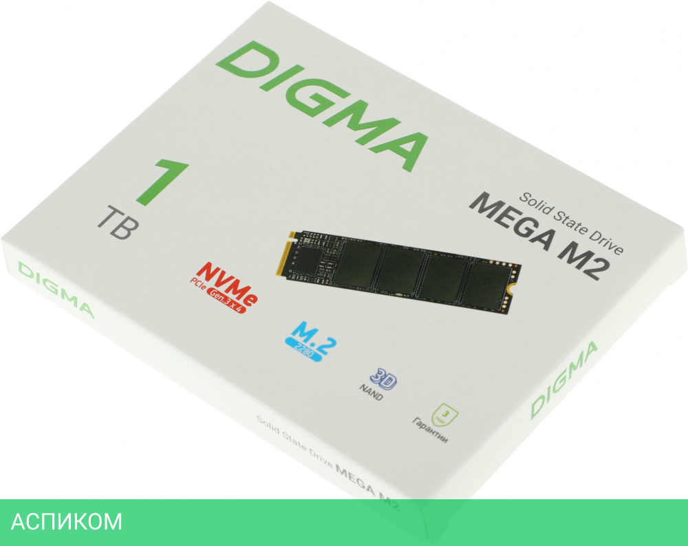 SSD диск Digma Mega M2 1TB (DGSM3001TM23T)