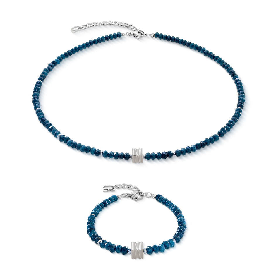 Колье Coeur de Lion Blue-Silver 3045/10-0717
