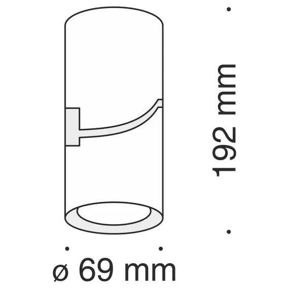 Потолочный светильник Труба / Tube 11 Вт 3000 К 90° Technical c019cw-01w