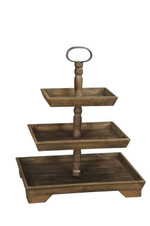 Этажерка декоративная "Николета" 3-х ярусная 50х40х64см Дерево,металл