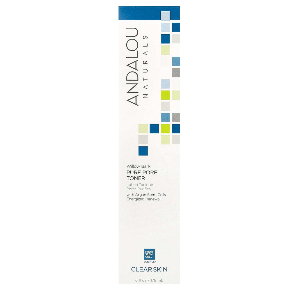 Andalou Naturals, тоник для очищения пор, ивовая кора, 178 мл (6 жидк. унций)