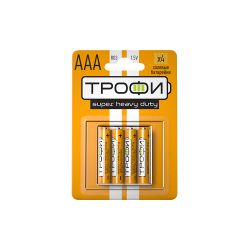 Батарейки Трофи R03-4BL SUPER HEAVY DUTY Zinc | Трофи