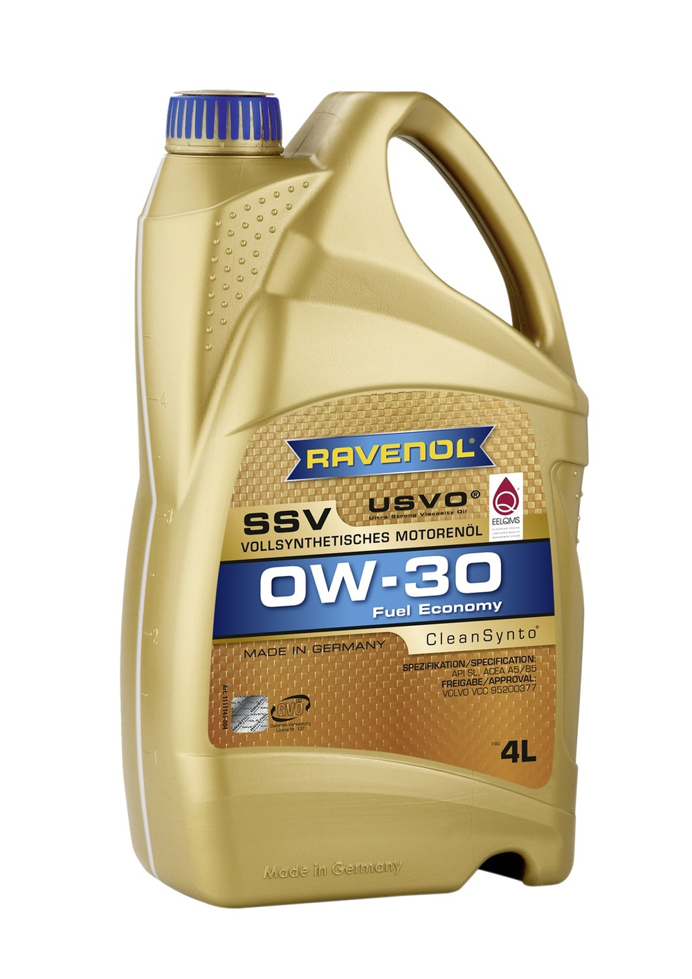 Масло Ravenol 0W-30 SSV Fuel Economy A5/B5 SL синтетическое 4л / 0W30
