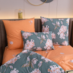 Комплект постельного белья Делюкс Сатин 100% хлопок на резинке LR457