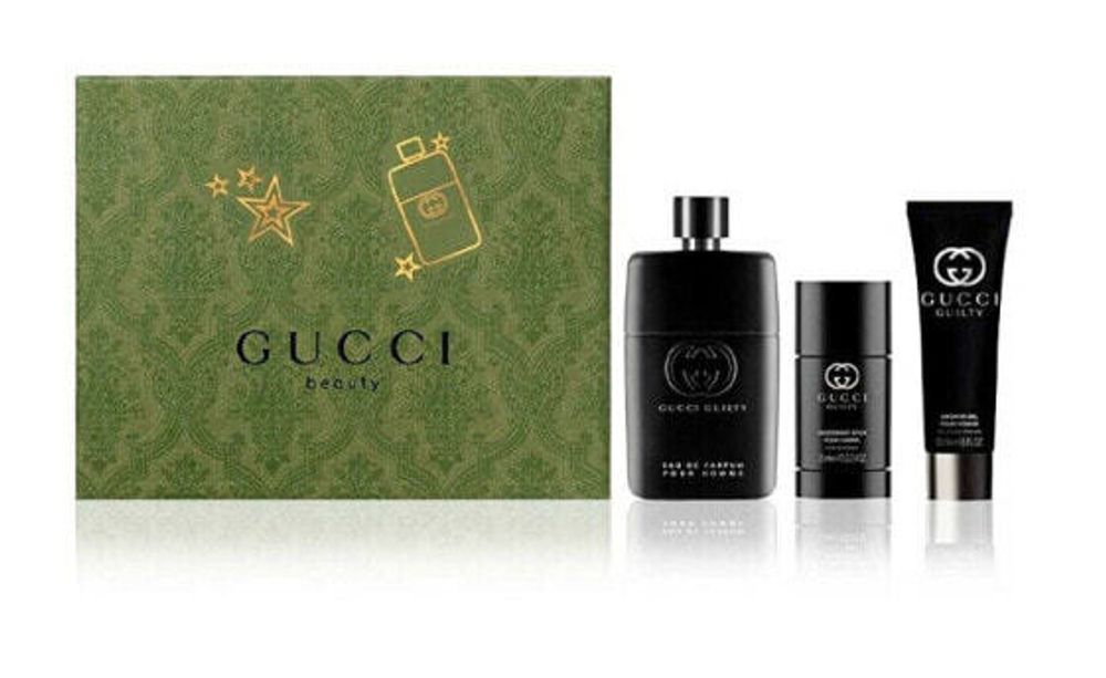 Парфюмерные наборы Guilty Pour Homme Eau de Parfum - EDP 90 ml + sprchový gel 50 ml + tuhý deodorant 75 ml