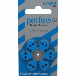 Батарейка Perfeo ZA675/BL (Цена за 6шт)