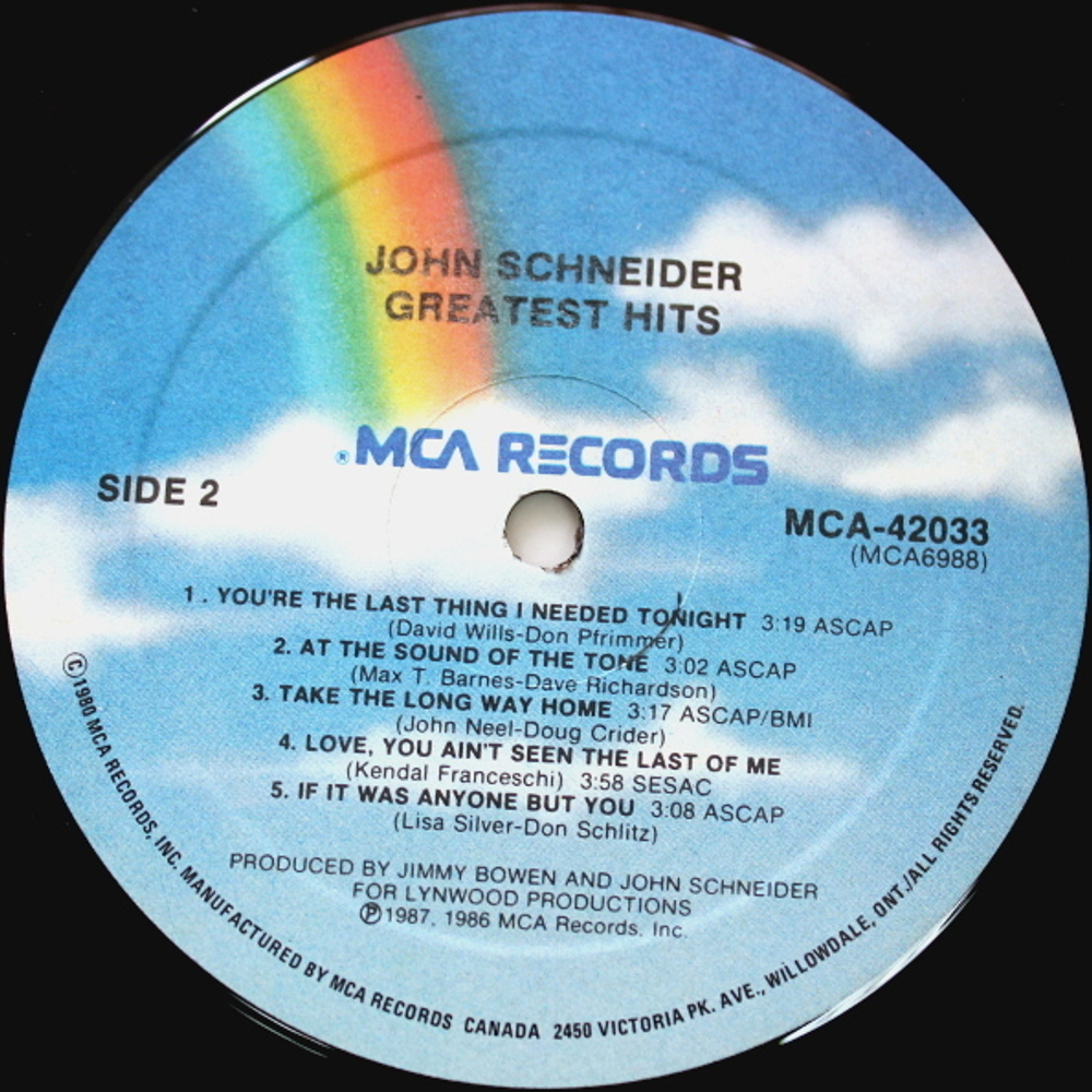 John Schneider / Greatest Hits (LP)
