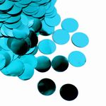 Конфетти фольга Круг, Голубой, Металлик, 2 см, 50 г.