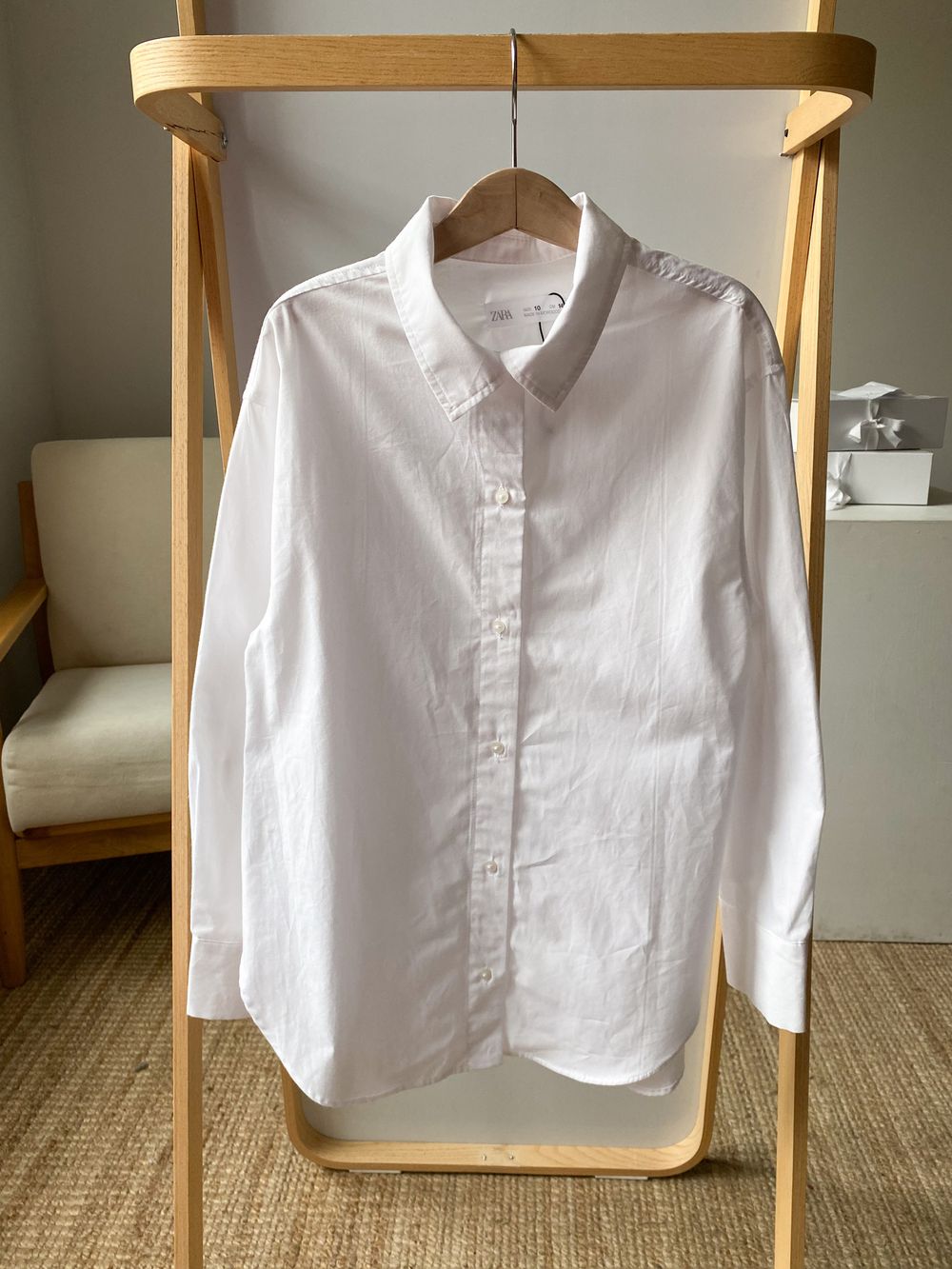 Хлопковая рубашка Zara, 140