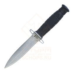 Нож Саро Стрим AUS-6 резина, Black/Stonewash