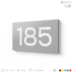 Номер на дверь 185, табличка на дверь для офиса, квартиры, кабинета, аудитории, склада, серый 120х70 мм, Айдентика Технолоджи