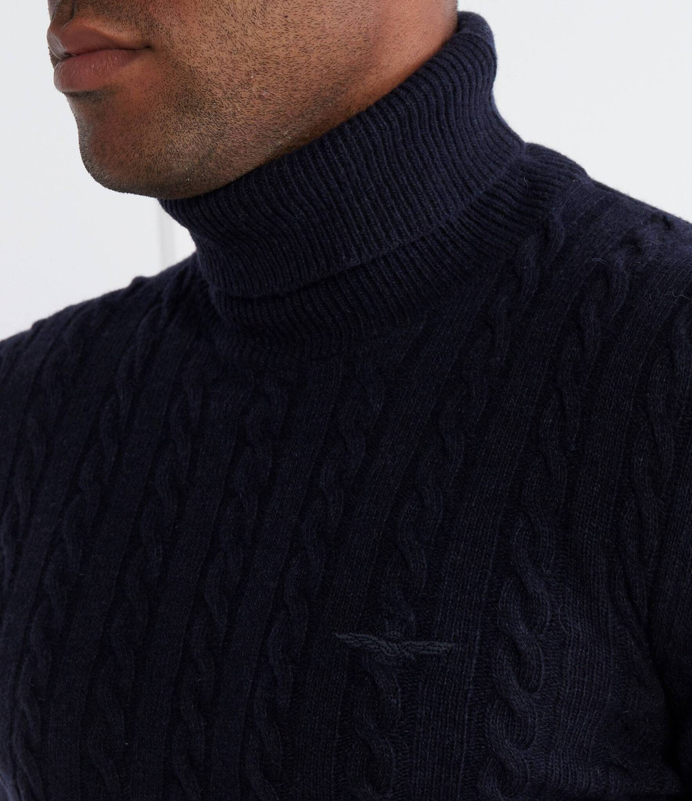 Хлопковый гольф Aeronautica Militare - темно-синий(MA1485L417)