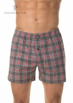 Трусы мужские семейные для больших мужчин Pantelemone PMBB-418, клетка красная