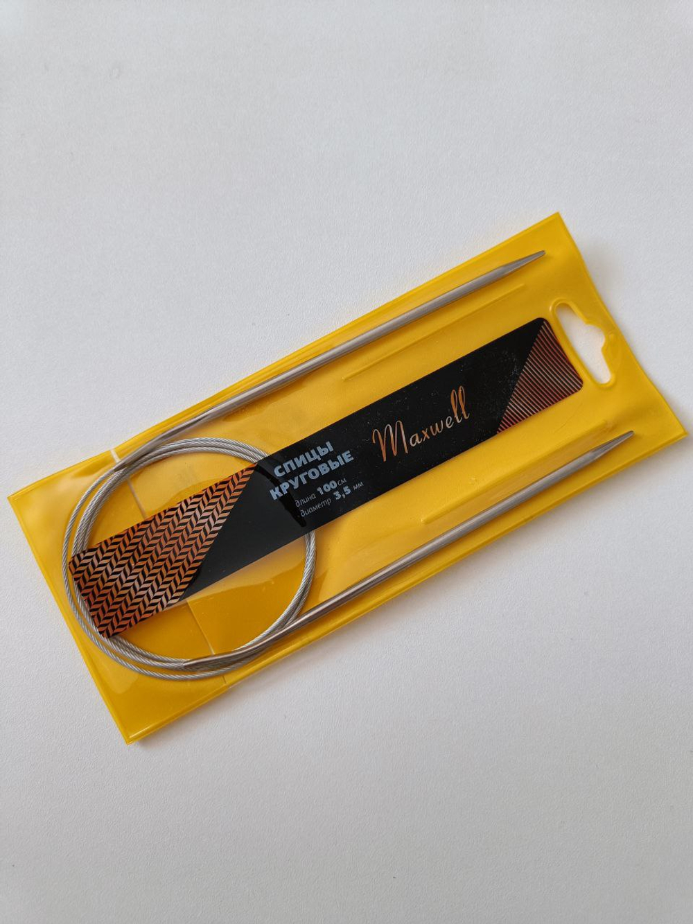 Спицы круговые на тросике, 3,5 мм. длина 100 см