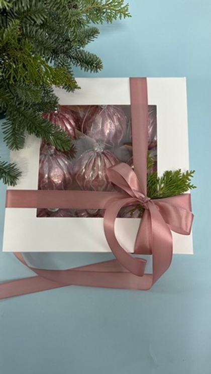 Набор из стеклянных Шаров 9 шт #54