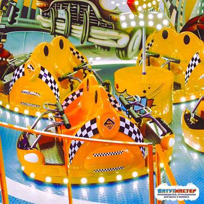Карусель чашки «Гонки Непосед» 4 чашки, 8 мест, 7×7×4,4 м