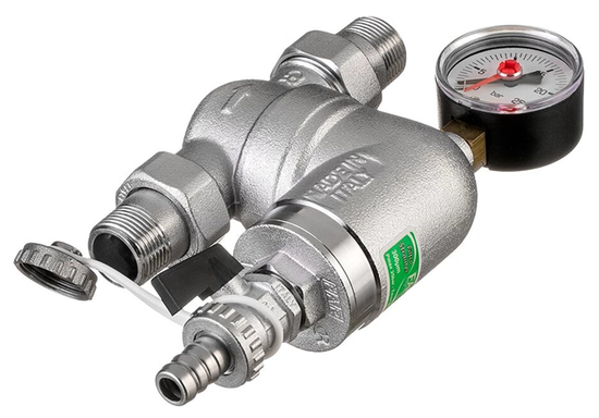 Фильтр FAR 1/2" НР/НР с манометром, 100 мкм, Max: 95 °C, 25 бар FA 39A4 12100
