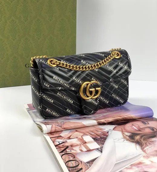 Маленькая сумка Gucci GG Marmont The Hacker Project черный