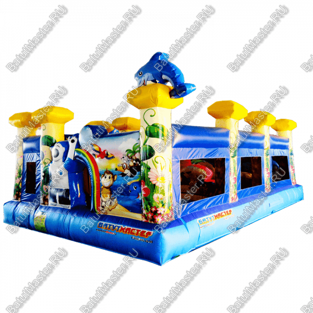 Надувной батут "Белый мишка" 7*5*2.7 м