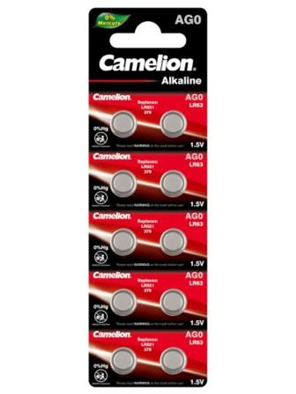 Батарейка Camelion G0/LR521/LR63/LR50/379A/179 BL10 Alkaline 1.5V   1/10/360