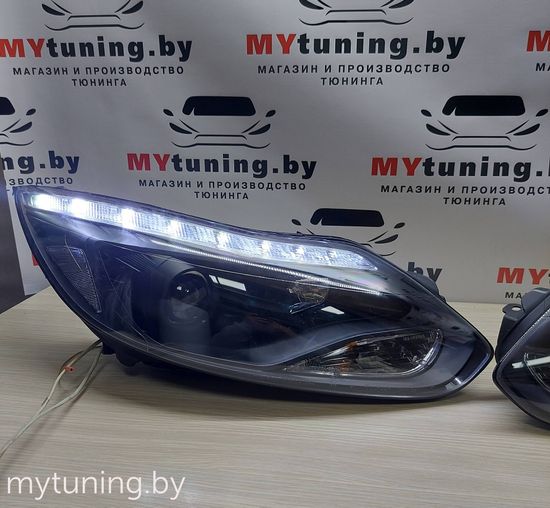 Фары передние FORD FOCUS MK3 11- 10.14 LED BLACK