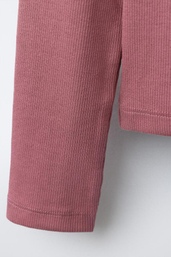 ZARA ЛОНГСЛИВ В РУБЧИК С ВОЛАНАМИ, РОЗОВЫЙ