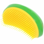 Расческа массажная компактная «Mila Mi», цвет зеленый/желтый, 7*12см