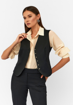 Блуза ORNELLA из итальянского батиста с шелком кремовая