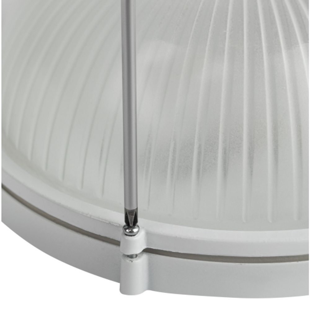 Светильник ЭРА НБП 03-100-001 Акватермо алюминий/стекло IP54 E27 max 100Вт D240 круг белый | Светильники ЖКХ РБ