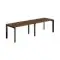 PR.226.DM.P59.BL / Рабочая станция s-b-s 2800х800х750 / профиль: 59х59 черный; столешница: дуб модена