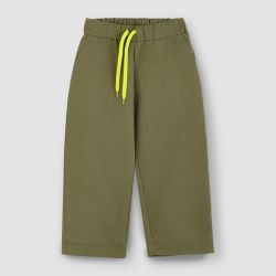 Брюки из денима на подкладке цвета оливки