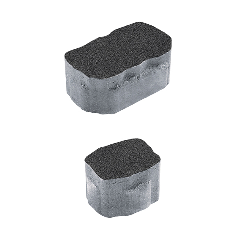 Тротуарная плитка Арена - Гранит Черный, комплект из 2 видов плит