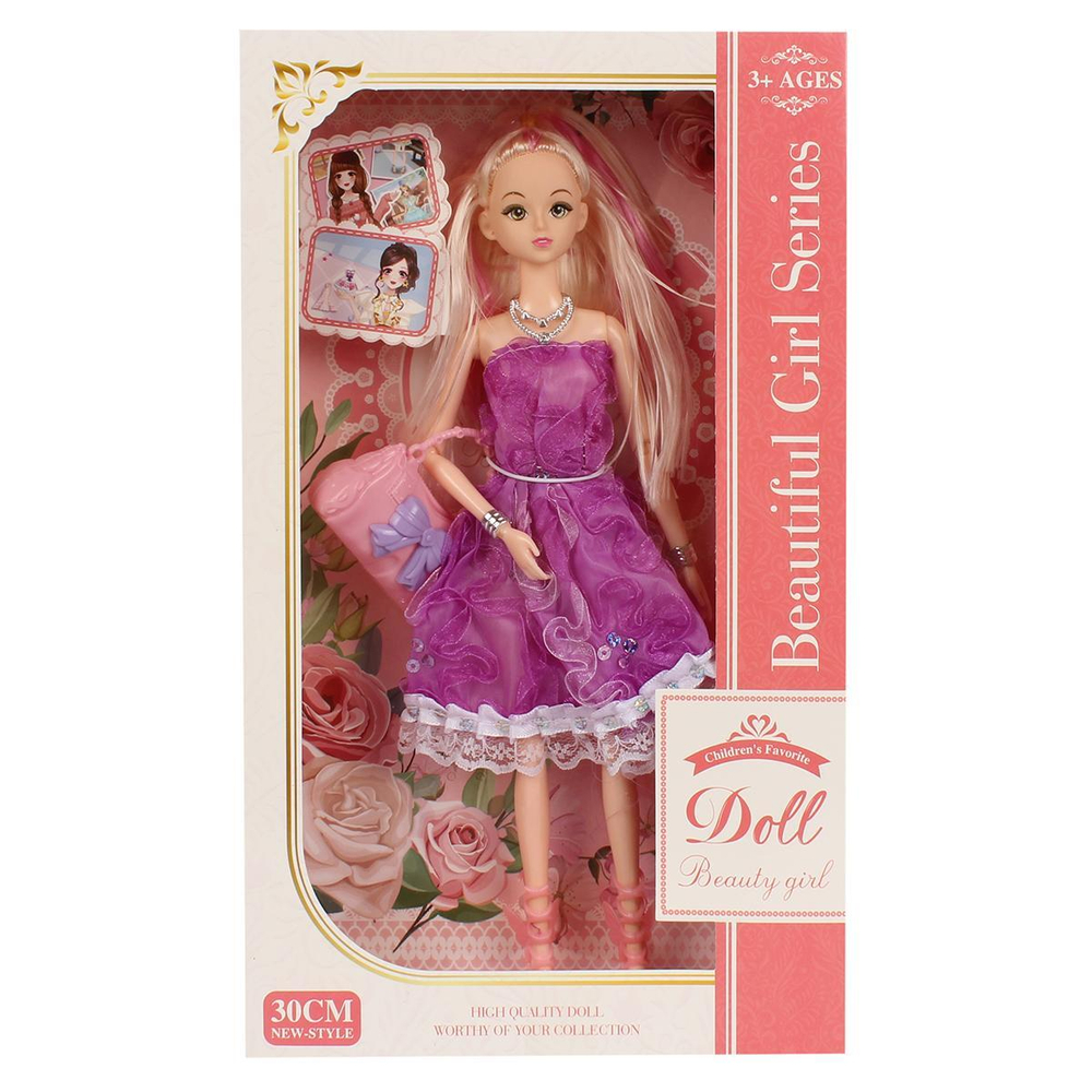 Кукла тип Модель на шарнирах с аксесс. 33см, коробка 55-02