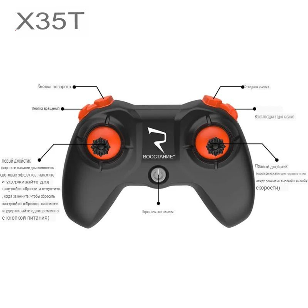 Радиоуправляемый квадрокоптер Syma X35T 2,4 ГГц, 4 канала , в защите меняет цвета