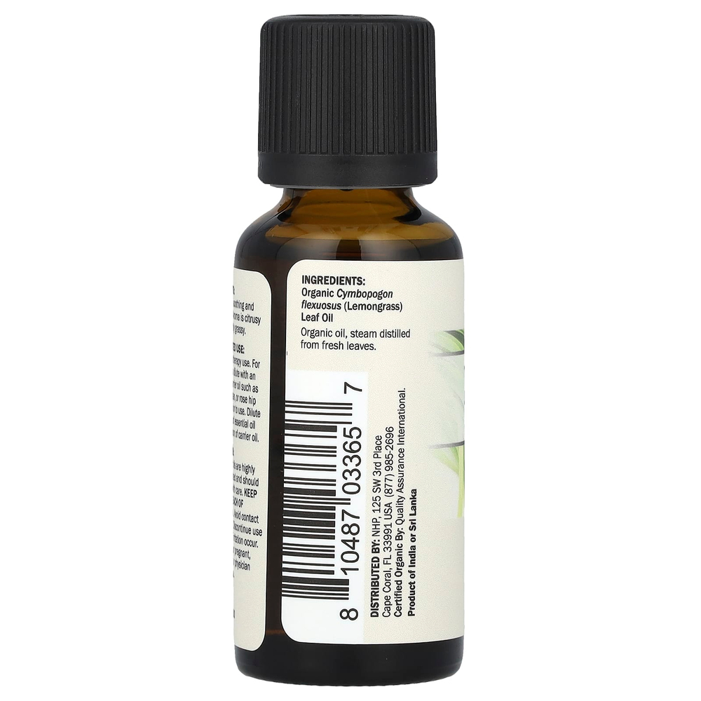 Dr. Mercola, Органическое эфирное масло, лемонграсс, 30 мл (1 жидк. унц.)