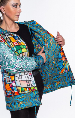 Двусторонняя куртка «Витражи», по мотивам живописи Тани МакКабе