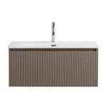 Тумба с раковиной подвесная BelBagno UNO-800-1C-SO-СO Бежевый матовый, раковина белая BB-8099-80