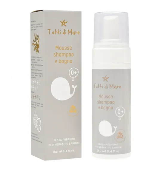 Детская пенка для купания и шампунь Tutti di Mare с рождения без отдушки, 160 мл