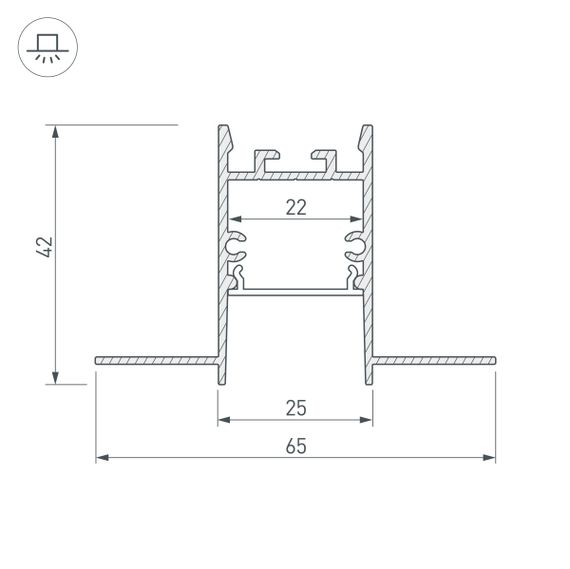 Профиль Arlight SL-Comfort22-Fantom-2000 Anod 033275