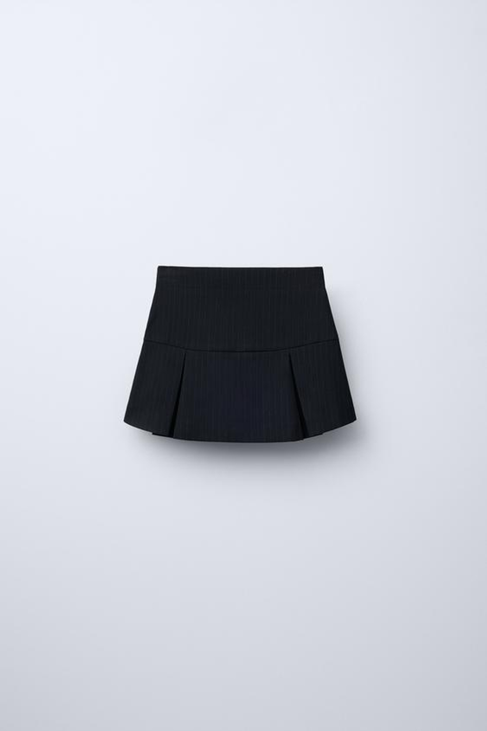 ZARA ЮБКА-ШОРТЫ В ТОНКУЮ ПОЛОСКУ, МОРСКОЙ СИНИЙ