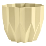 Кашпо для цветов пластиковое 0,8л d-13см «Геометрия» Желтый