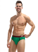 Мужские трусы-слипы с логотипом на резинке (Размер: M) (Цвет: красный)