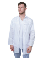 Халат медицинский мужской Doctor Big 508 на молнии, белый, 52