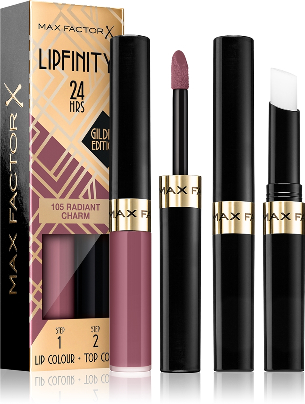 Max Factor Lipfinity Gilded Edition - Помада для губ с бальзамом, стойкая. оттенок 105 Radiant Charm, 4 g