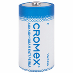 Батарейки алкалиновые комплект 4 шт. CROMEX Alkaline C (LR14 14А) короб (6 штук в упаковке)