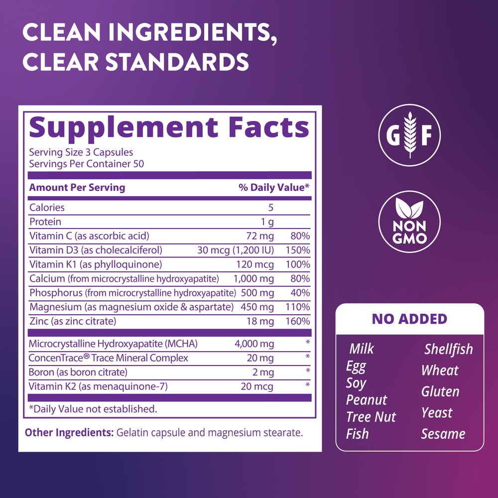 MRM Nutrition, Bone Maximizer III с микрокристаллическим гидроксиапатитом (MCHA), 150 капсул