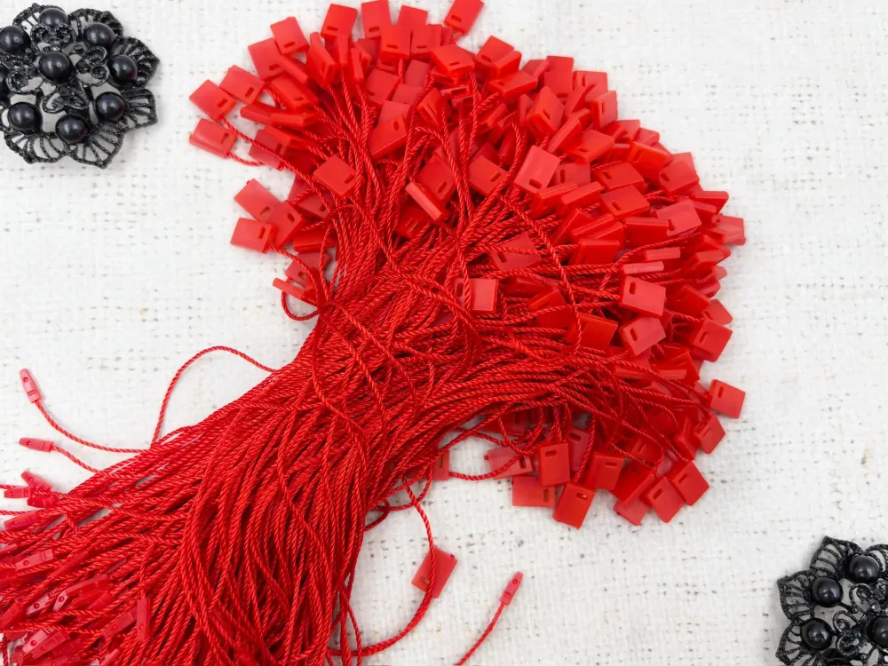 Микропломба, биркодержатели пломба пластик, р. 18 см, красный