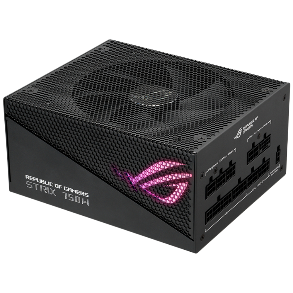 Блок питания ASUS ROG Strix 750W Gold Aura Edition(Fully Modular Power Supply, 80+ Gold Certified, ATX 3.0, Cybenetics Lambda A++ Certification, PCIe Gen 5.0 Ready, Axial-tech Fan, Aura Sync
