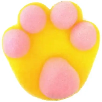 Губка для тела поролоновая детская фигурная «Sweet kids - Лапка Элис», 12*12 см (ZIP пакет)